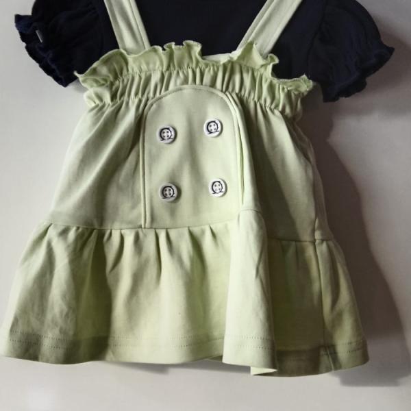DUNGAREE MODEL FROCK SET